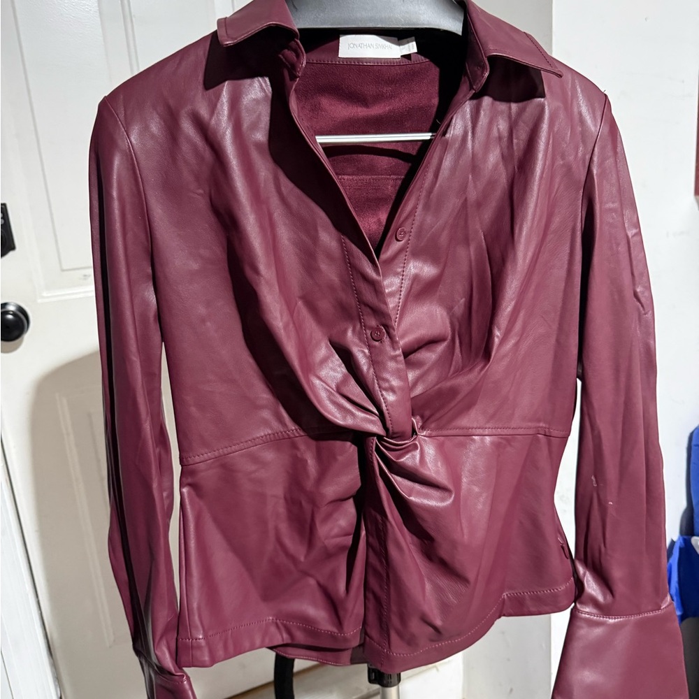 Jonathan Simkhai Women's Burgundy Jacket
